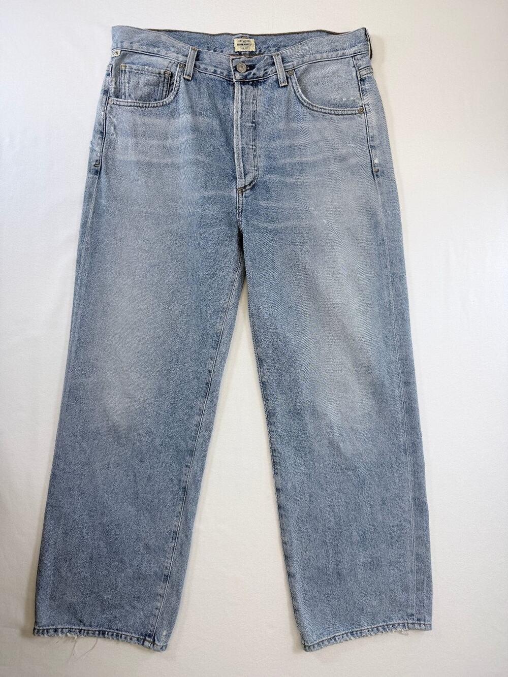Citizens of Humanity Jeans Womens 29 Light Wash High Rise Wide Leg Button Fly